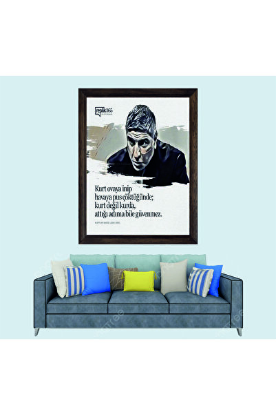 Lioncraft Kurtlar Vadisi Kılıç Çerçeveli Duvar Duvar Tablosusu 40x60 Cm