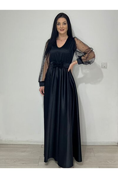 AdyAry Fashion Long elegant taffeta dress