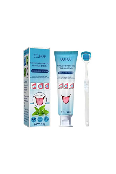 EELHOE Gel for cats to combat bad breath caused by the tongue, with a special tongue brush.