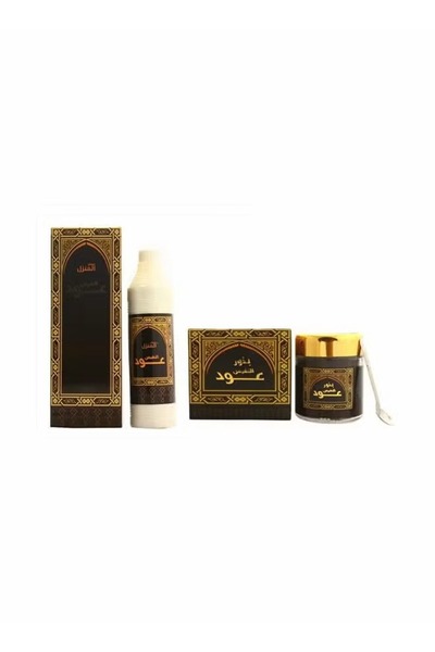 Banafa طقم مكون من بخور معطر عود النفيس ومعطر جو للمنزل مكون من قطعتين