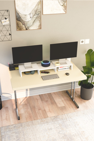 interGO Osmo Monitör Yükseltici, Ekran Yükseltici, Masa Üstü Organizer, Modüler Üç Parça