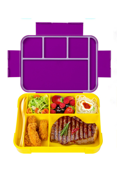 Generic Lunch Box for Kids - Leak-proof Bento Box with Compartments (Purple)