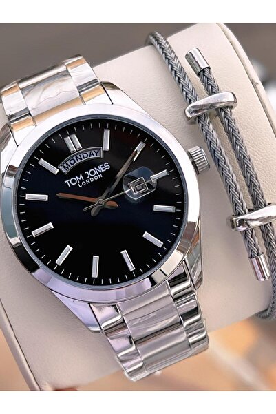 Tom Jones Men's Wristwatch with Bracelet Gift Steel Cord 3 Atm Water Resistant 2 Years Warranty 10072.