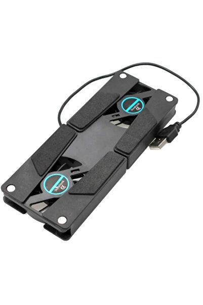 Generic Portable Laptop Cooling Fan – Small Size Dual-Fan Cooler | High-Speed Quiet Operation | Compact