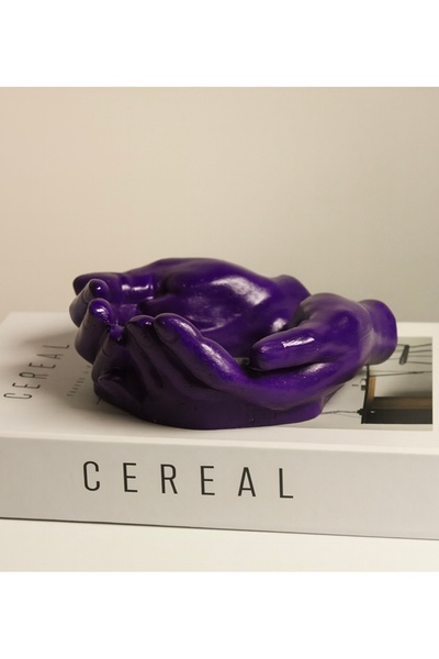 By Şirin Candle Decorative Hand Figure Keychain Vs Object Purple