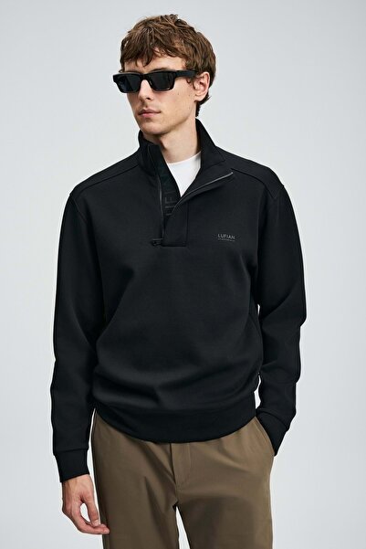 Kocamanlar Ayakkabı Lufian 112030185 Wonder Men's Sweatshirt Black