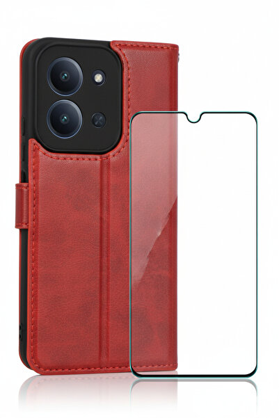 Hatreds Xiaomi Redmi 15C Uyumlu Kapaklı Ve Cüzdanlı Deri Kılıf + Ekran Koruyucu