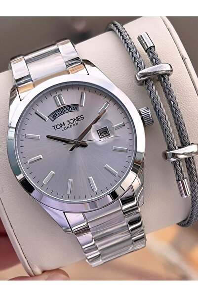 Tom Jones Men's Wristwatch with Bracelet Gift Steel Cord 3 Atm Water Resistant 2 Years Warranty 10072.