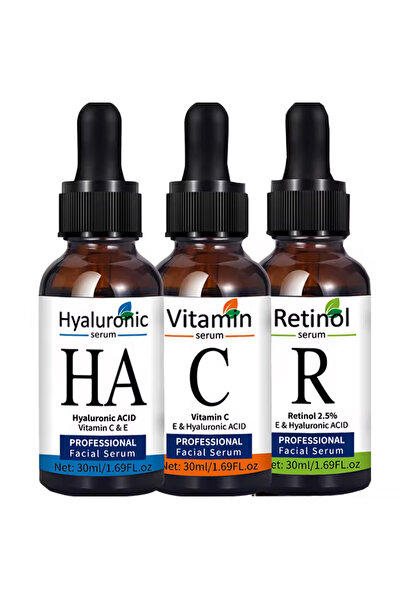 Oskar Professional Face Serum Set – Hyaluronic, Vitamin C, Retinol, Shop
