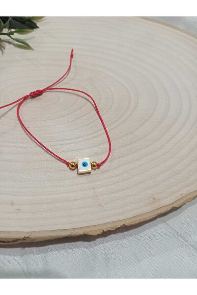 golden takış Red String Evil Eye Bead Bracelet