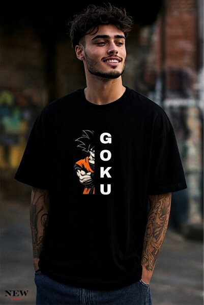 New Shine Μπλουζάκι Anime Goku με τύπωμα oversized