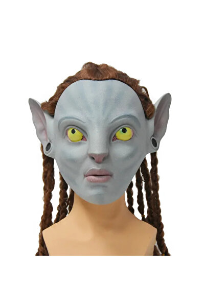 ELMHURST Adult Avatar character mask, accessory for carnival, Halloween, masquerade, rituals, latex