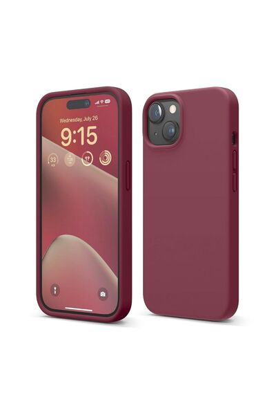 HANPORIUM غطاء سيليكون متوافق مع هاتف Apple iPhone 15 Plus - غطاء حماية كامل ...