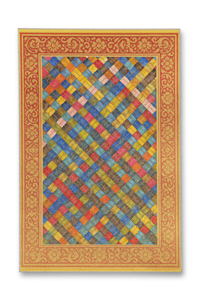 Rugs Modern Halı MOSSO Μπλε Μωβ Αποχρώσεις Εθνικά Λουλούδια με Σχέδιο Υφαντή ...