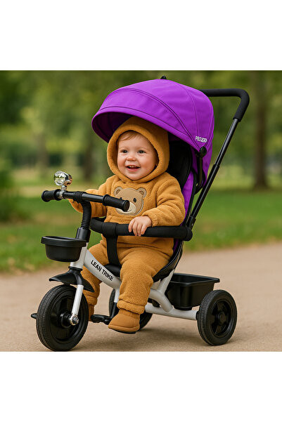 Bebelul PRO300 MOV children's tricycle with canopy, EVA wheels and parental handle