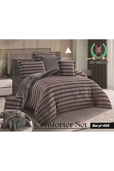 Moon Pearly Winter Bedspread Set, Soft Rabbit Fur, 8 Pieces, Royal Velvet