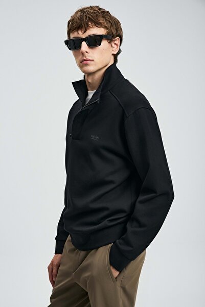 Kocamanlar Ayakkabı Lufian 112030185 Wonder Men's Sweatshirt Black