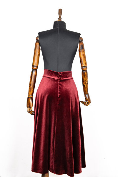 Sihirli Düğmeler Velvet Skirt