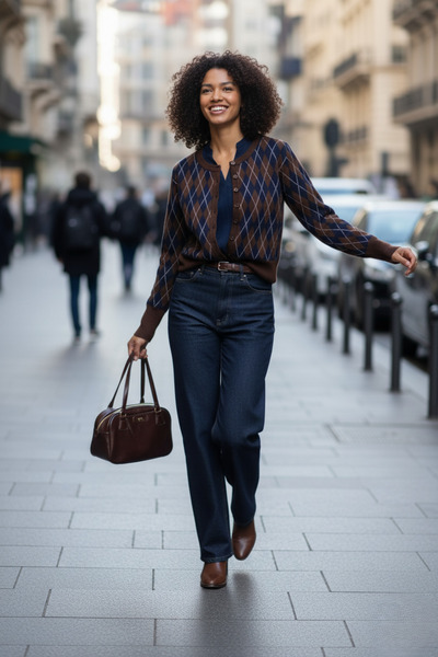 Butik Baklava Desenli Kemer Detaylı Triko Hırka