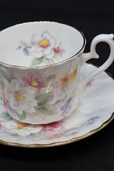 ABBETC Royal Kendal Fine Bone China Wonderful Flowers Double Coffee Cup 130 ml