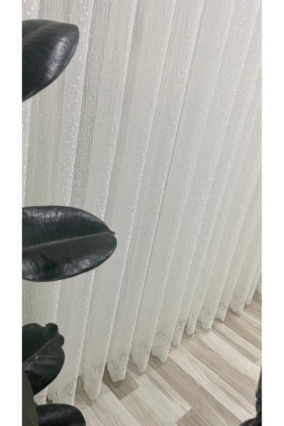 GACALLAR HOUSE Water Drop Pattern 1/3 Pleated Suitable for Any Room Polka Dot Tulle Curtain