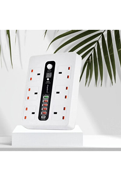 Generic 6-Socket Power Strip with USB Ports and Fast Charging