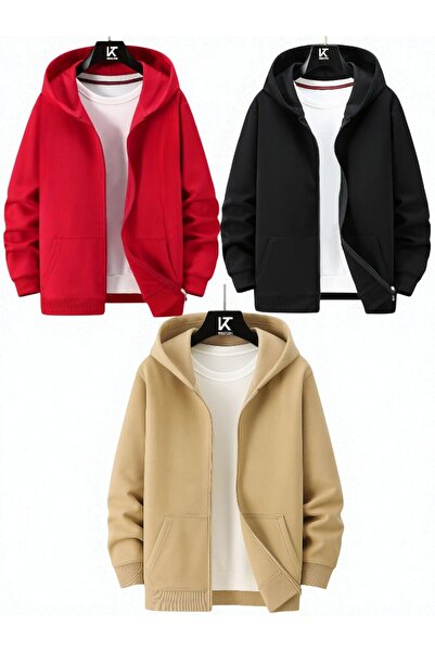 Karatopak Hanorac unisex cu glugă și fermoar, 3 piese / Cardigan