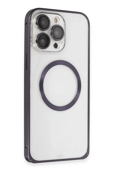 Joko غطاء حماية معدني مغناطيسي لهاتف آيفون 14 برو من LVSQVR - (213718) بنفسجي...