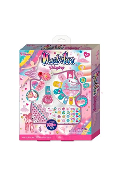 TOYFEST 100 Pieces Nail Decoration Set Tokidas Nail Art Children's Nail Polish Sticker Special Addition for Girls over 5 Years Old
