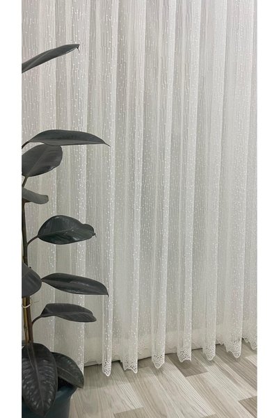 GACALLAR HOUSE Water Drop Pattern 1/3 Pleated Suitable for Any Room Polka Dot Tulle Curtain