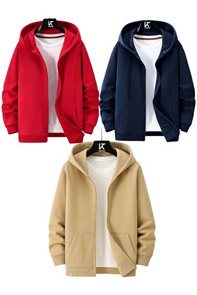 Karatopak Hanorac unisex cu glugă și fermoar, 3 piese / Cardigan