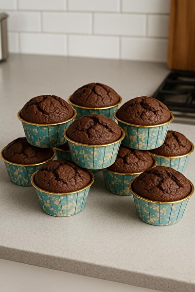 BEYZANA Burled 12 Adet Muffin Cupcake Kek Kapsülü