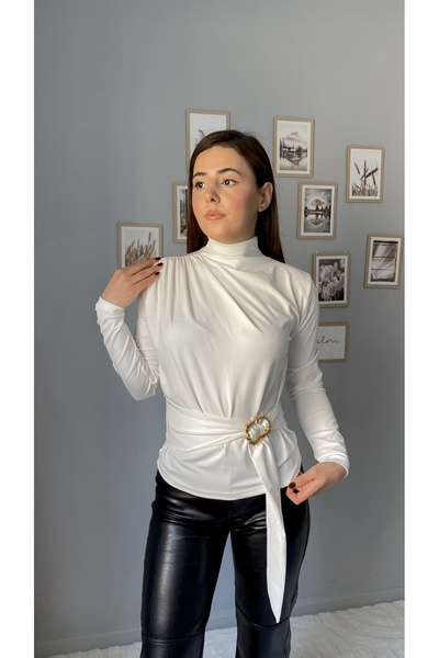 Mivelya Bluză drapată cu legături