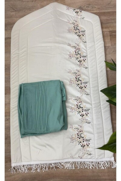 alzawia سجادة صلاة اسفنج 1سم بأظافة شرشف صلاة لبس مرد