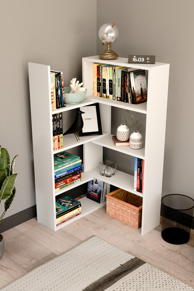 interGO Crea Modüler Köşe Kitaplık, Sekiz Raflı