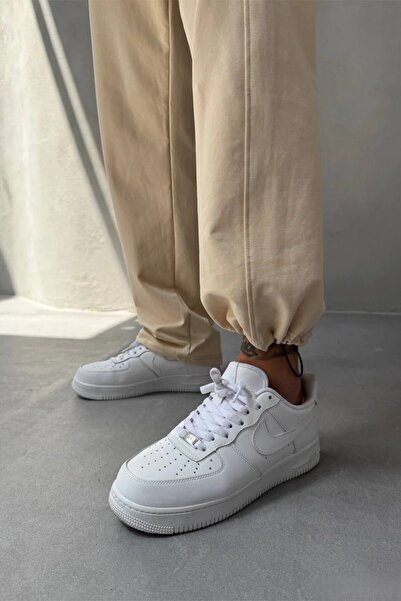 MADZEYMODA Men's Baggy Fit Adjustable Leg Beige Sweatpants Ke-7018