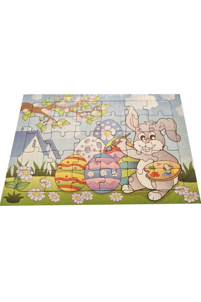 Mahi Max 30 Parça Renkli Resim Karton Yapboz Puzzle 27x20cm - Ressam Tavşan