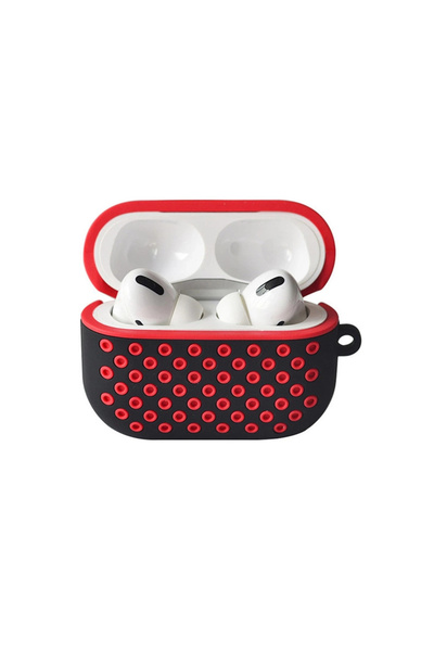 Ardan Home حافظة Airpods Pro 2 (الجيل الثاني) الرياضية المثقبة - أسود-أحمر