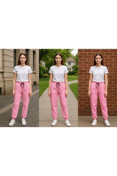 aczagul butik بنطلون رياضي للفتيات المراهقات – جوجر مطاطي عند الأرجل (وردي)