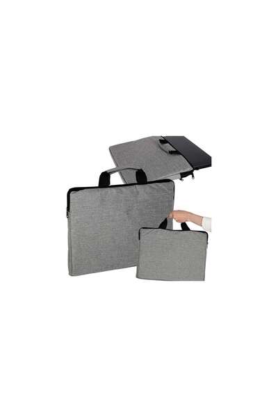 Three top online 15.6" Laptop Bag - Grey Unisex Briefcase Shoulder Bag