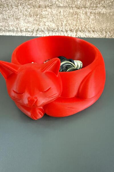 TriVox3D Multipurpose Stylish Bowl Ornament in the Shape of a Cat