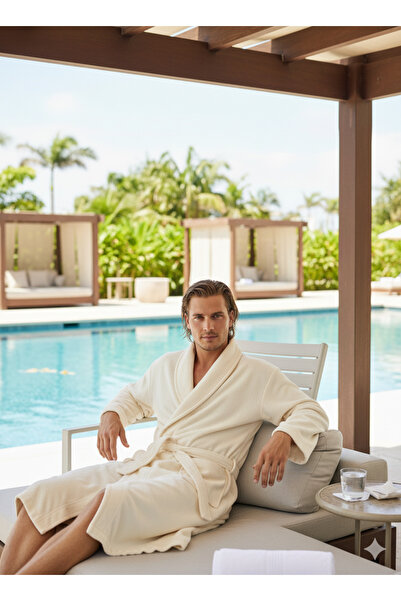 Embays Bukle Bathrobe, Shawl Collar Bathrobe, 100% Cotton, Unisex Bathrobe, Sauna Hotel Spa Bathrobe