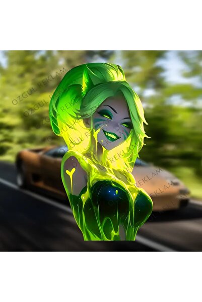 ÖZGÜL REKLAM Kadın Sticker / Anime Kız Sticker / Araç Sticker / Motor Sticker...