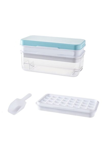 OIMG Ice storage box with lid, OIMG, Blue/Transparent