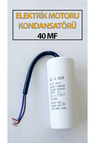 Gold Ak Milan 40 MF Daimi Devre Kondansatörü Elektrikli Motor Kondansatörü (4...
