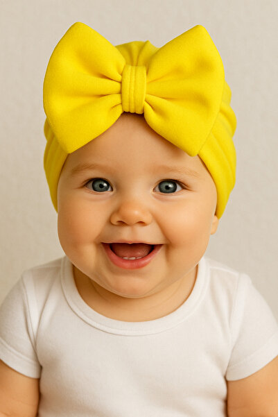 Bilge Trend Double Layer Anti-Slip Baby Girl Bonnet with Bow (Suitable for 6-18 Months)