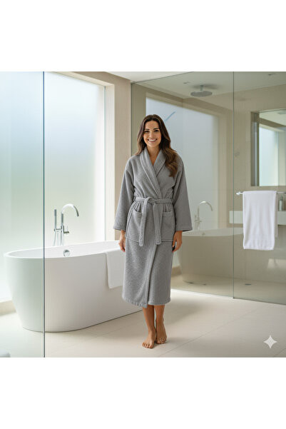Embays Bukle Bathrobe, Shawl Collar Bathrobe, 100% Cotton, Unisex Bathrobe, Sauna Hotel Spa Bathrobe