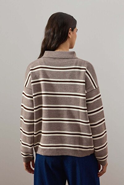 Ceylan Otantik Mink Button Detail Knitwear Sweater
