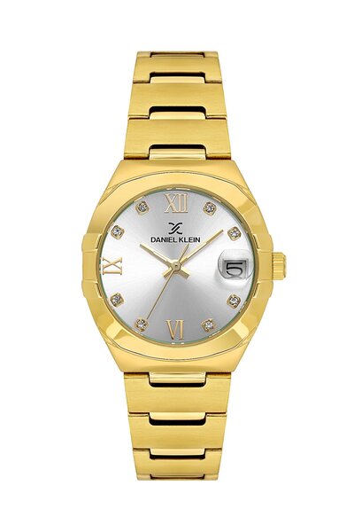 Daniel Klein Gold Color 30 mm Women's Wrist Watch and Bracelet