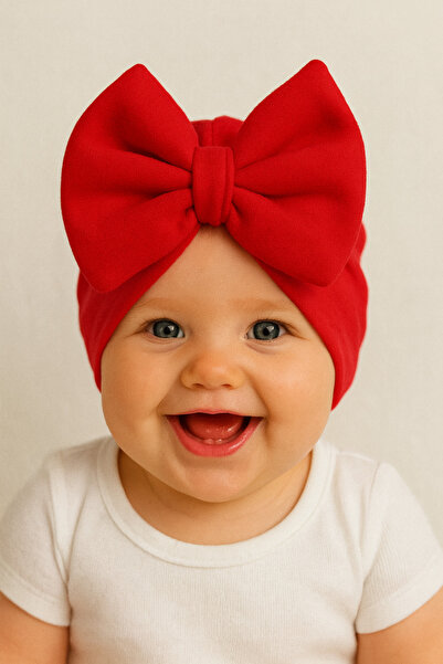 Bilge Trend Double Layer Anti-Slip Baby Girl Bonnet with Bow (Suitable for 6-18 Months)
